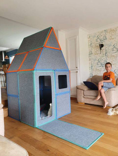 🏡 Kit Maison Modulaire Magnétique – Panneaux Créatifs pour Enfants (16 pièces)