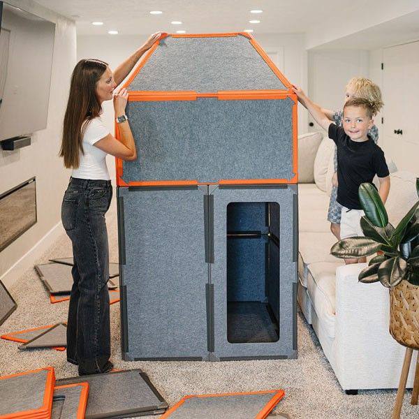 🏡 Kit Maison Modulaire Magnétique – Panneaux Créatifs pour Enfants (16 pièces)